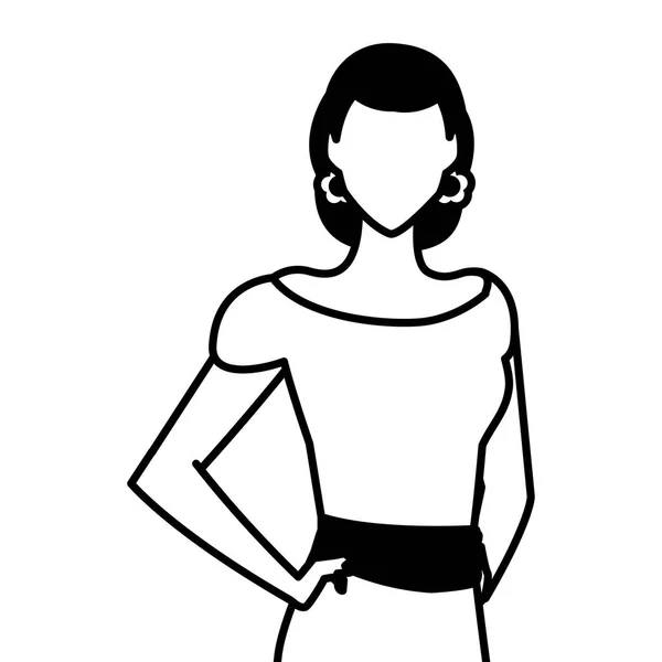 Isolé femme mexicaine conception vectorielle — Image vectorielle
