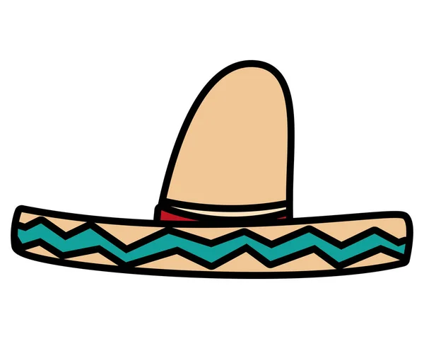 İzole edilmiş Meksika şapka vektör tasarımı — Stok Vektör