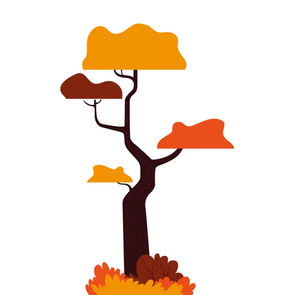 秋のツリーベクトルデザインアイコン — ストックベクタ