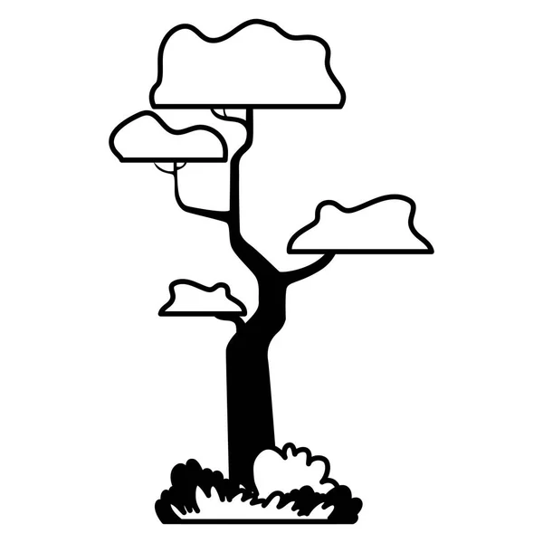 Sonbahar ağacı vektör tasarımı simgesi — Stok Vektör