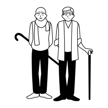 Büyükbabanın karikatür vektör tasarım simgesi