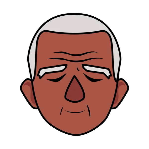 Grandfather head cartoon vector design icon