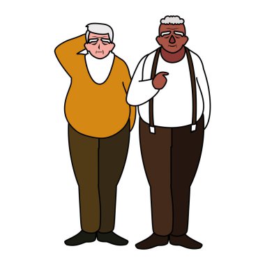 Büyükbabanın karikatür vektör tasarım simgesi