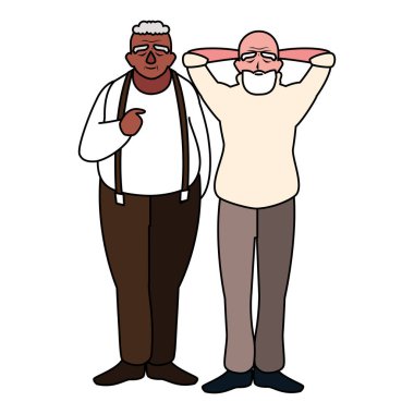 Büyükbabanın karikatür vektör tasarım simgesi