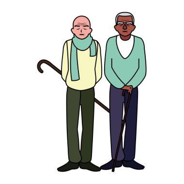 Büyükbabanın karikatür vektör tasarım simgesi