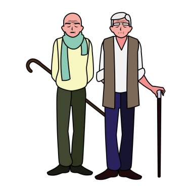 Büyükbabanın karikatür vektör tasarım simgesi