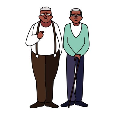 Büyükbabanın karikatür vektör tasarım simgesi