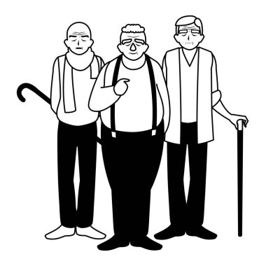 Büyükbabanın karikatür vektör tasarım simgesi