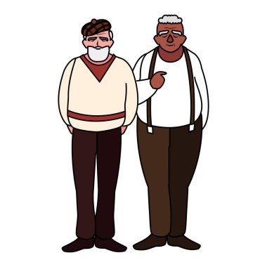 Büyükbabanın karikatür vektör tasarım simgesi