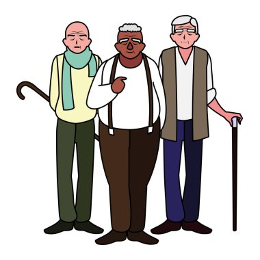 Büyükbabanın karikatür vektör tasarım simgesi