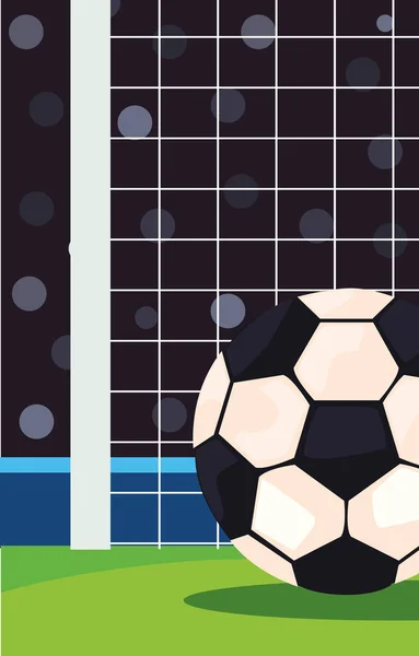 Un classico pallone da calcio in bianco e nero — Vettoriale Stock
