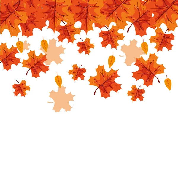 Autumn leaves vector design icon — Stock Vector