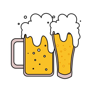 beyaz arka planda bir kupa bira