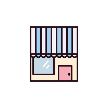 Beyaz arka plandaki pastanenin ön cephesi