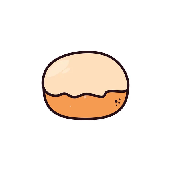 Rosquilla de panadería fresca y deliciosa — Vector de stock