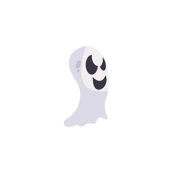 白い背景にハロウィーンの幽霊 — ストックベクタ