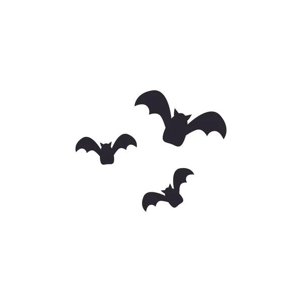 Bats flying on white background — Stock Vector