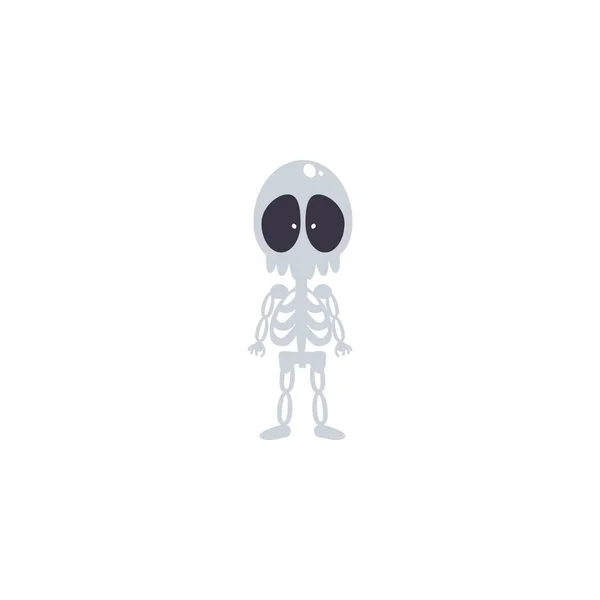 Pessoa esqueleto no fundo branco —  Vetores de Stock