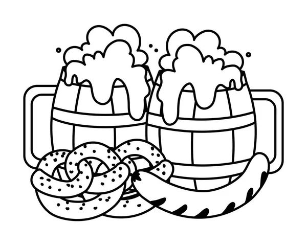 Oktoberfest mit Symbolen — Stockvektor