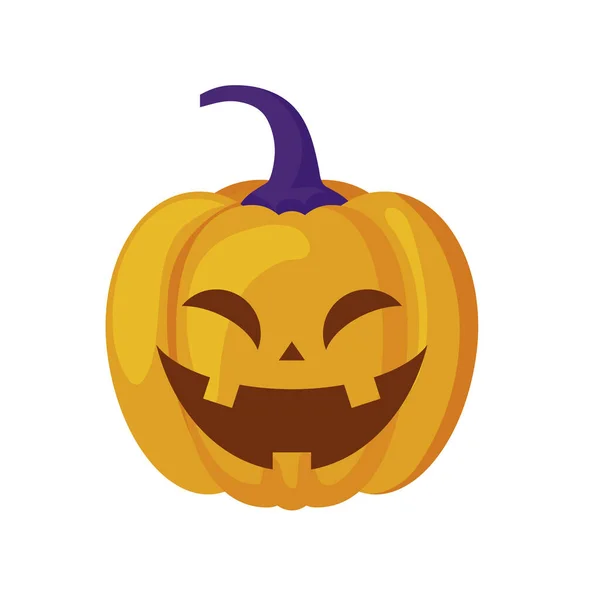 Calabaza de halloween icono aislado tradicional — Vector de stock