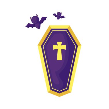 tabut ile cadılar bayramı uçan yarasalar