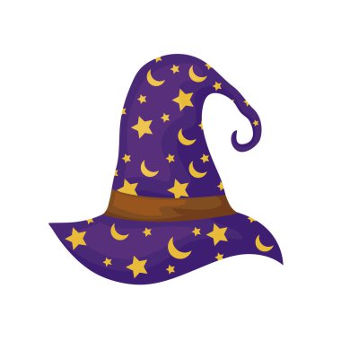 sihirbaz şapka geleneksel izole simgesi