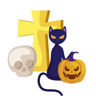 çapraz ve simgeleri cadılar bayramı ile kabak