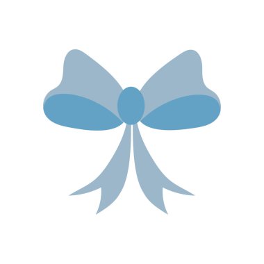 Beyaz arkaplanda sevimli kurdele.