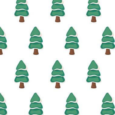 Beyaz arkaplanda noel ağacı deseni