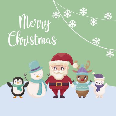 Noel simgeleriyle Mutlu Noeller etiketi