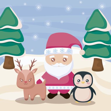 Xmas simgeleriyle noel kartı