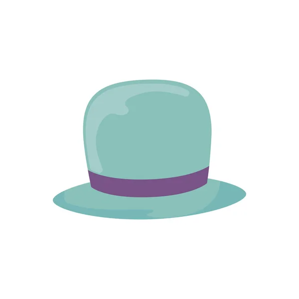 Chapéu mágico bonito, chapéu de cavalheiro no fundo branco — Vetor de Stock