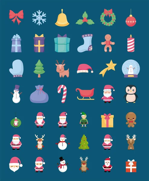 Set simgeleriyle mutlu noeller.