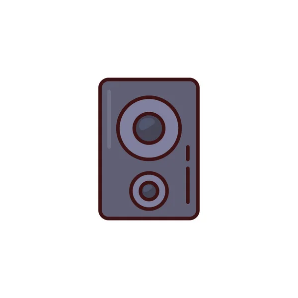 Sound music speaker flat icon — стоковый вектор