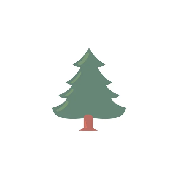 Árbol de Navidad sobre fondo blanco — Vector de stock