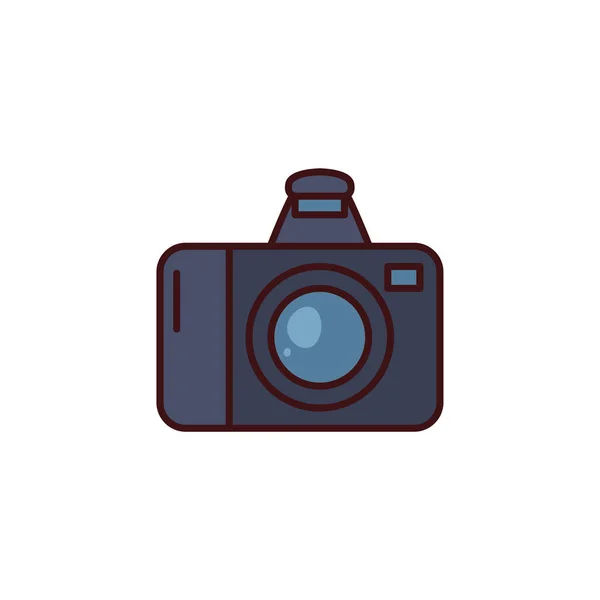 Fotoaparát plochý na bílém pozadí — Stockový vektor
