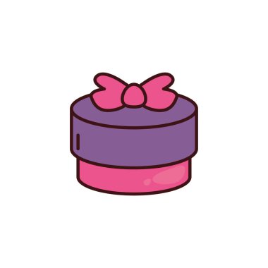 Beyaz arka planda kurdeleli hediye kutusu