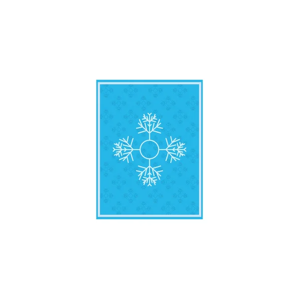 Tarjeta de Navidad con copos de nieve — Vector de stock