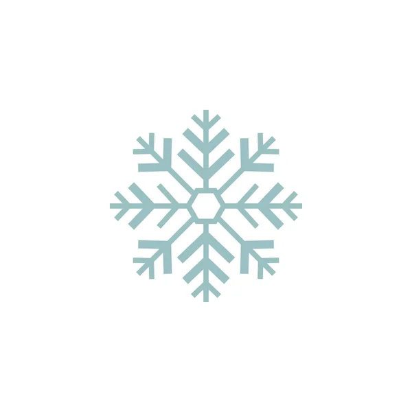 白い背景のかわいい雪の結晶 — ストックベクタ