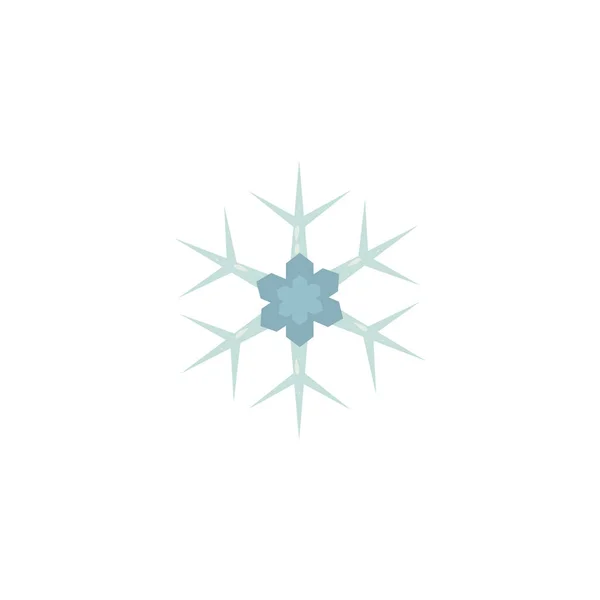 Lindos copos de nieve sobre fondo blanco — Vector de stock