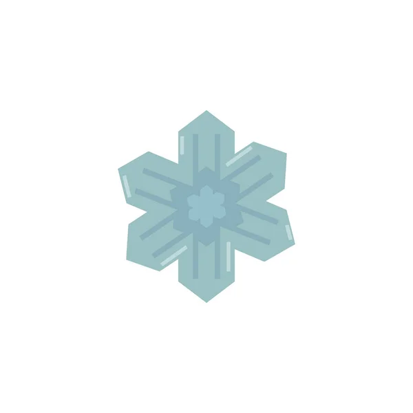 白い背景のかわいい雪の結晶 — ストックベクタ