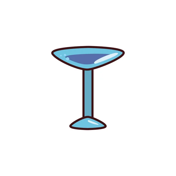 Niedliche Tasse Glas flach — Stockvektor