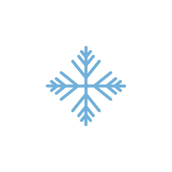 Roztomilé sněhové vločky na bílém pozadí — Stockový vektor
