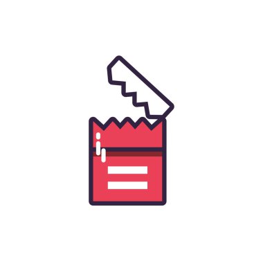 Paketi beyaz arkaplanda aç