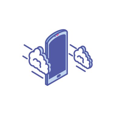 Bulut bilgisiyle akıllı telefon ekranı