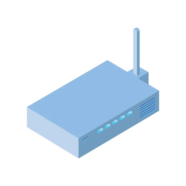 Router inalámbrico sobre fondo blanco — Vector de stock