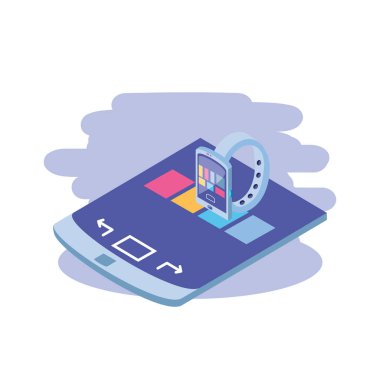 Akıllı saat ile akıllı telefon ekranı