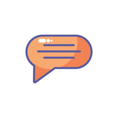 Beyaz arkaplanda konuşma balonu