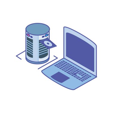 Dizüstü bilgisayarı sunucu ekipmanı ile aç