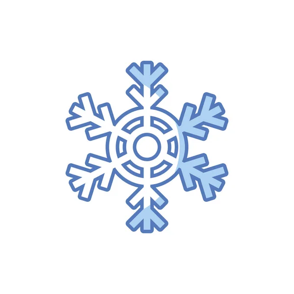 Lindos copos de nieve sobre fondo blanco — Archivo Imágenes Vectoriales
